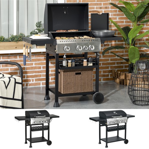 Gas burner grill with wheels - grill,
