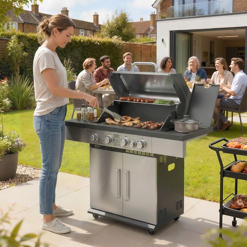 Burner gas bbq grill - 4+1,