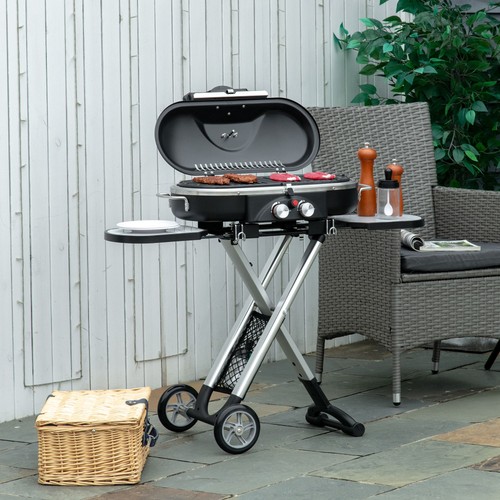 Foldable gas barbecue grill - barbecue,
