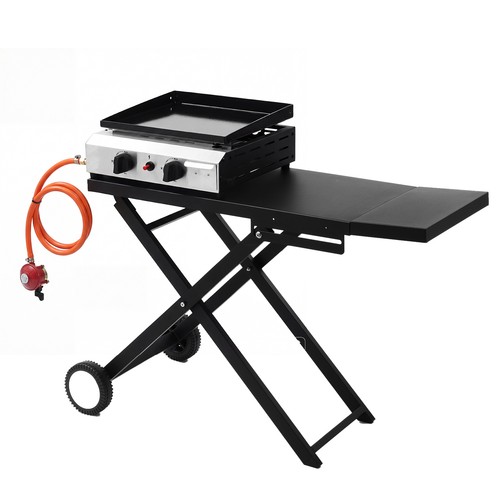 Foldable gas bbq with side - gas,