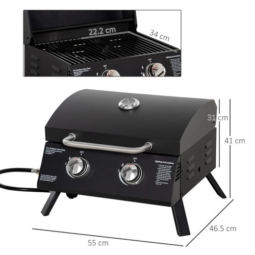 Outsunny portable tabletop gas - outsunny,